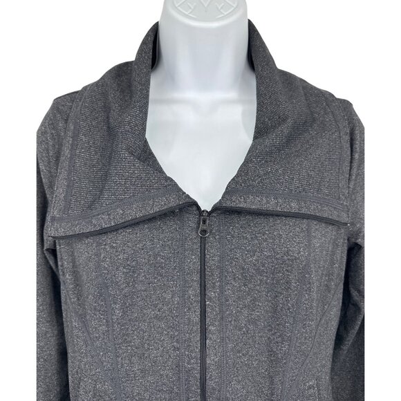 Prana Breathe Long Sleeve Wide Collar Zip Up Athletic Jacket Size S - Picture 2 of 8